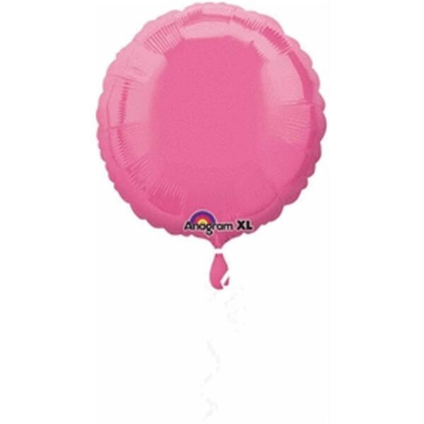 Anagram 18 in. Rose Round Foil Flat Balloon, 5PK 51916
